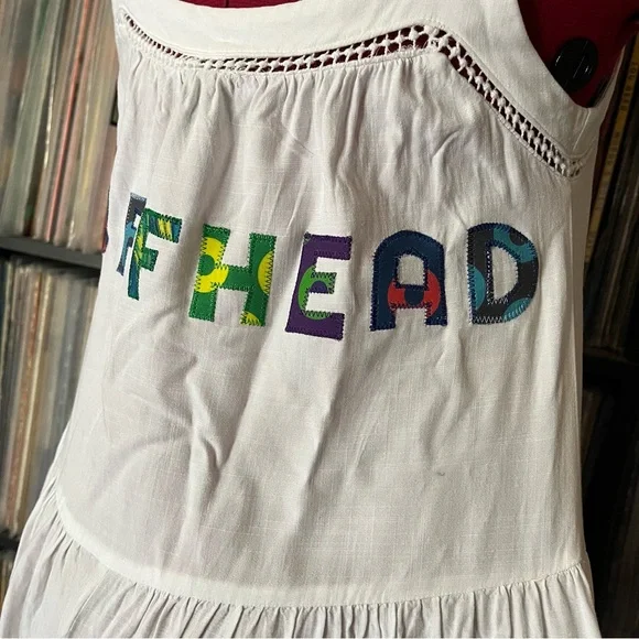 FLUFFHEAD mini dress pocket fishman donuts PHISH upcycled patchwork ⭕️🌈shakedown - Picture 10 of 15